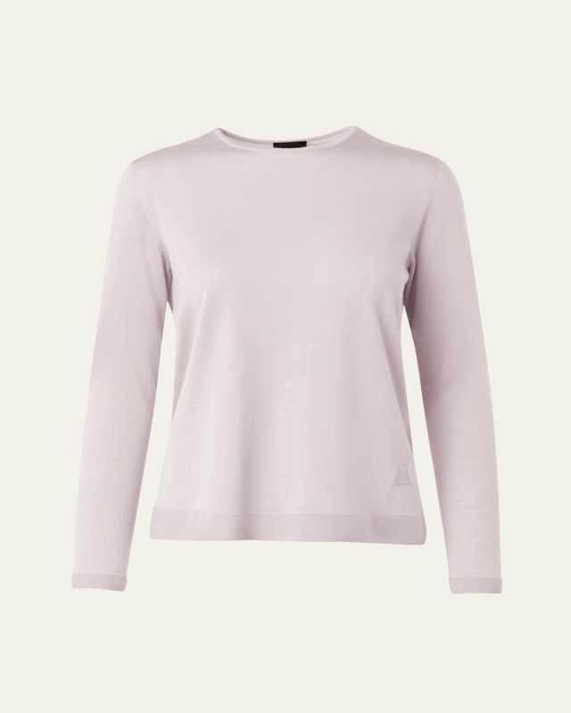Fine Gauge Cashmere Silk Sweater